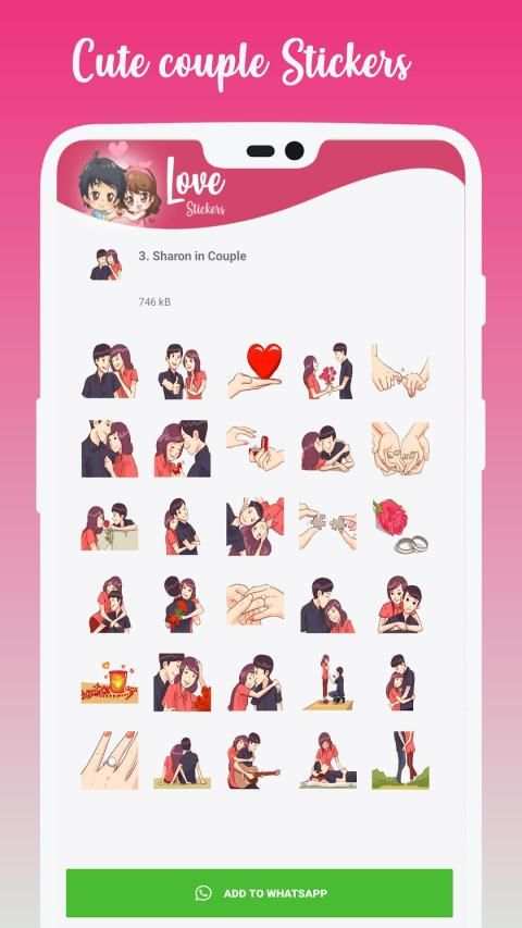 Love Stickers For WhatsApp (WAStickerApps) screenshot 4