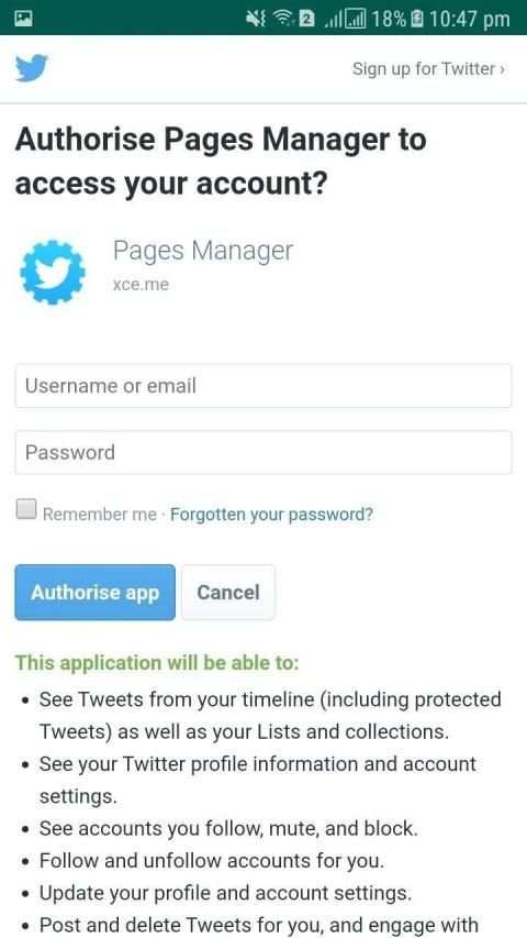 Social Pages Manager screenshot 1