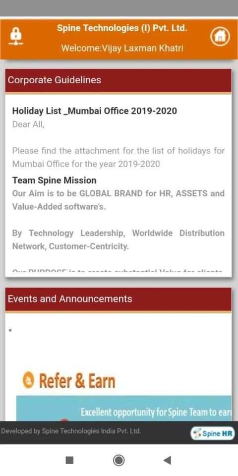 SpineHR screenshot 1