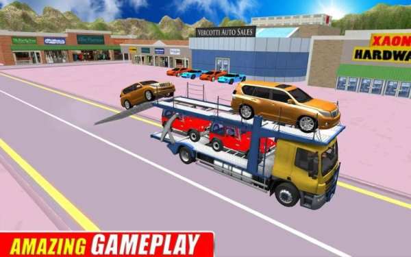 Car Transport Truck Free Games: Car transportation स्क्रीनशॉट 1
