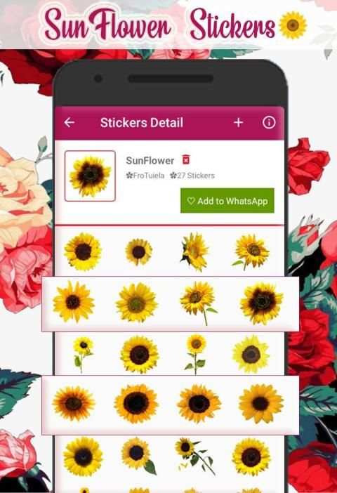 *Flowers Stickers For Whatsapp - WAStickersApps* скриншот 3