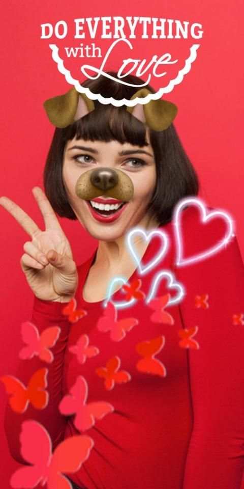 Love Camera selfie Photo Editor screenshot 1