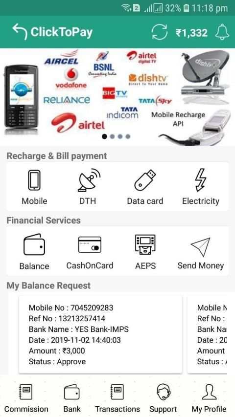 Clicktopay - Recharge|Money Transfer|MINI ATM|BBPS screenshot 6