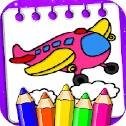 ikon Planes Coloring Book &amp; Drawing Game