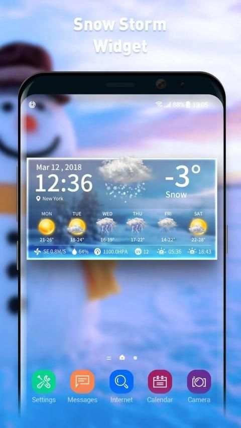 Live weather & clock widget स्क्रीनशॉट 3