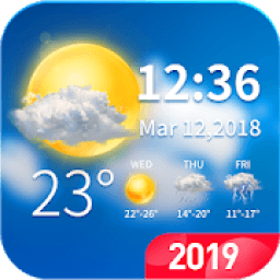 Live weather &amp; clock widget आइकन