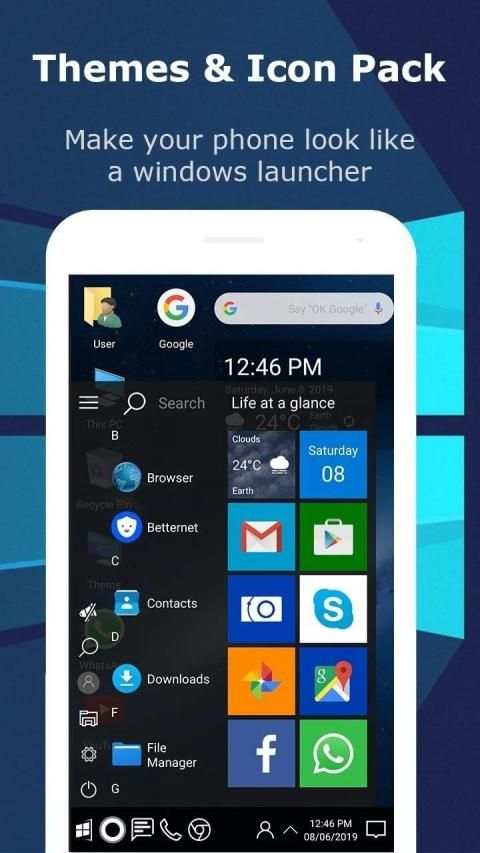Computer Launcher – Win 10 Launcher, Windows Theme screenshot 1