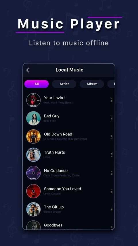 Free Music Player - Online Offline Mp3 Player स्क्रीनशॉट 4