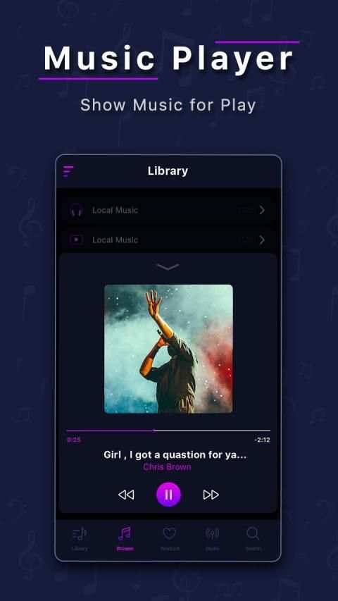 Free Music Player - Online Offline Mp3 Player स्क्रीनशॉट 7