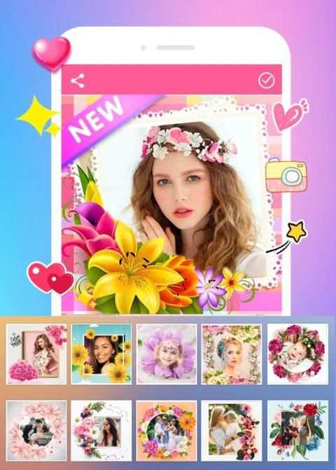 Flower Photo Frame : Flower Photo Editor screenshot 1