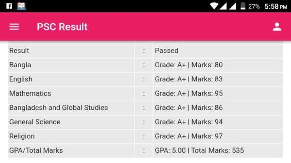 PSC Result 2019 (With Marksheet) screenshot 4