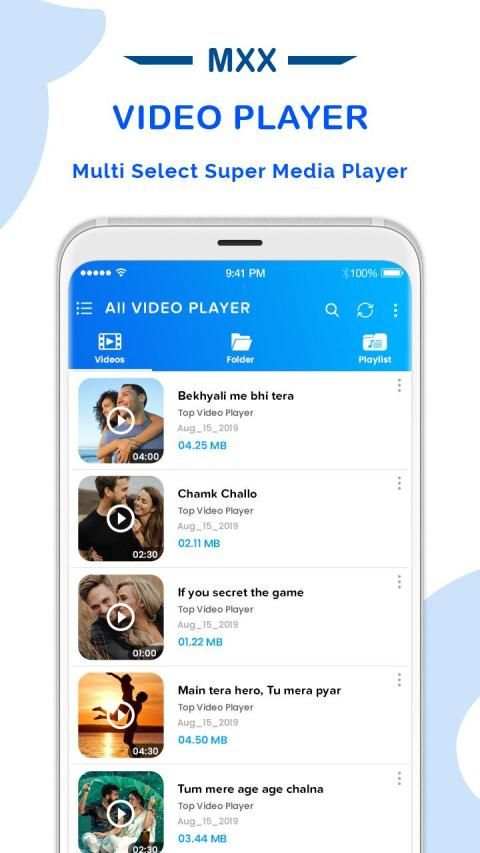 Video Player - X Player For Android स्क्रीनशॉट 3