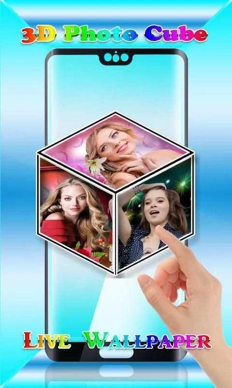 3D Photo Cube Live Wallpaper स्क्रीनशॉट 1