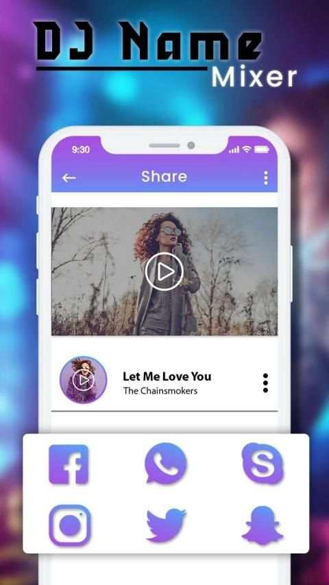 DJ Name Mixer Plus - Mix Your Name To Song screenshot 1