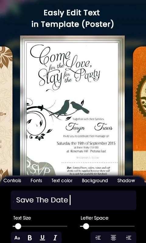 Engagement invitation card maker स्क्रीनशॉट 2
