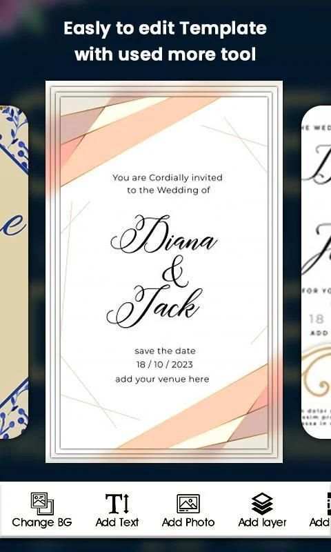 Engagement invitation card maker स्क्रीनशॉट 5