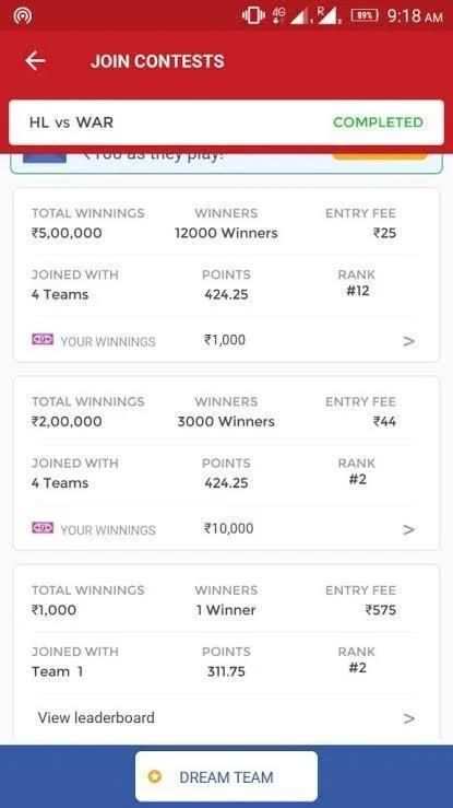 Dream11 King screenshot 4