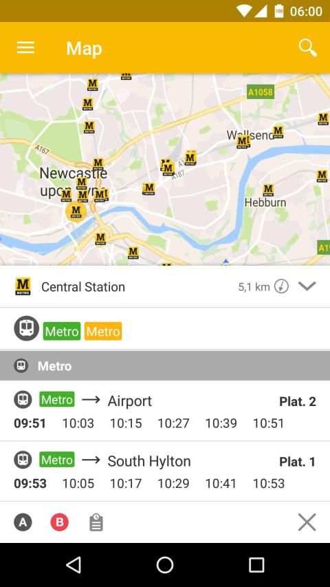 Tyne and Wear Metro App स्क्रीनशॉट 2