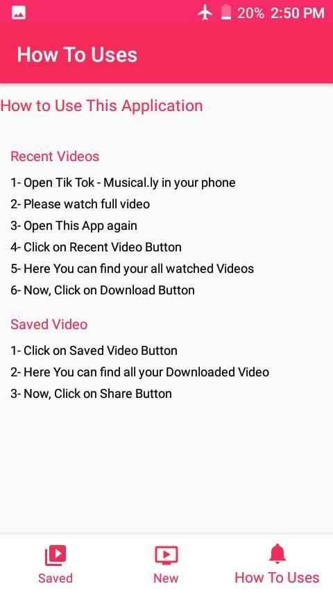 Downloader for Tik Tok screenshot 1