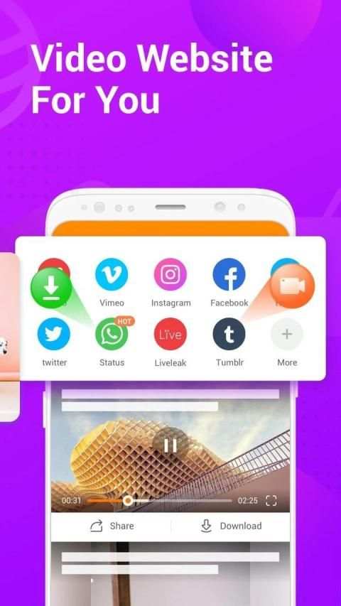 VMax Browser - super video downloader&fast browser स्क्रीनशॉट 4
