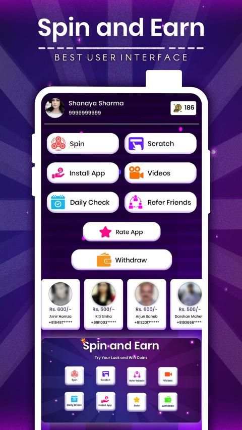 Spin and Earn : Earn Money 8 تصوير الشاشة