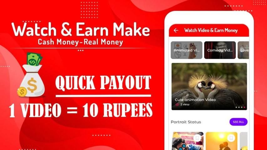 Watch and earn money app hot sale