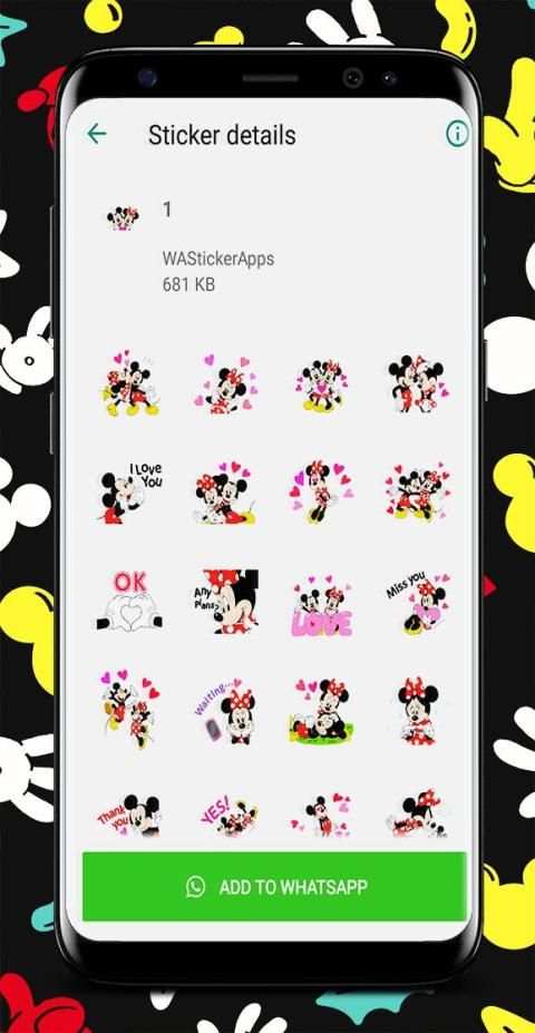 Minnie Sticker Whatsapp - Mickey WAStickerApps स्क्रीनशॉट 1