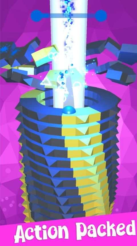 Stack Crush Ball - through platforms screenshot 1