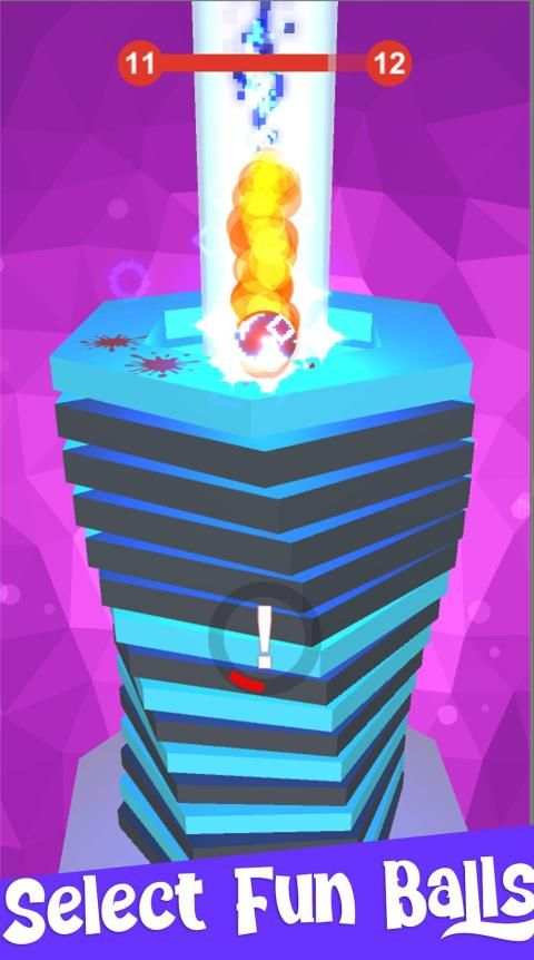 Stack Crush Ball - through platforms screenshot 3
