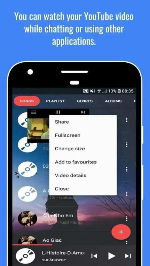 YouPlay - Floating YouTube Player 2 تصوير الشاشة