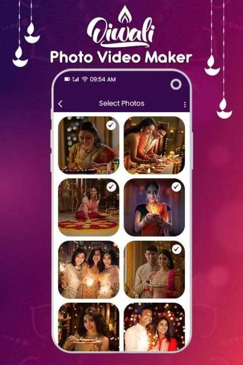 Diwali Photo Video Maker with Music स्क्रीनशॉट 7
