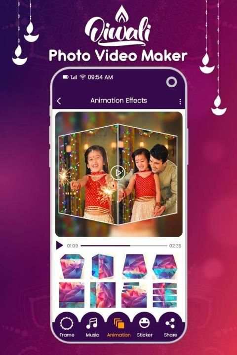 Diwali Photo Video Maker with Music स्क्रीनशॉट 4