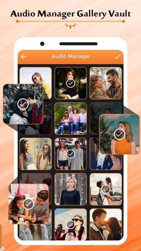 Audio Manager Gallery Vault - Lock Photos & Videos स्क्रीनशॉट 3