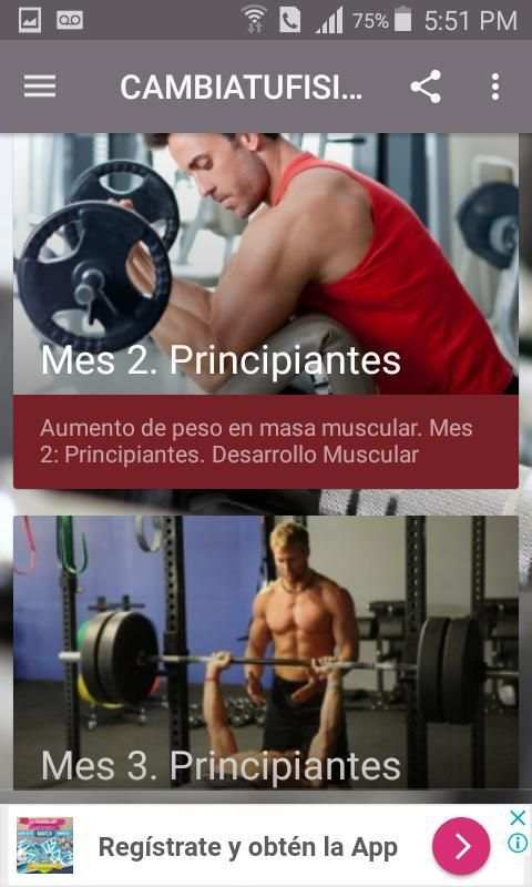 Rutinas de Gimnasio. Fitness screenshot 5