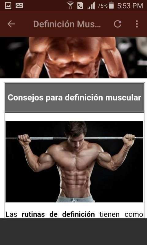 Rutinas de Gimnasio. Fitness screenshot 1