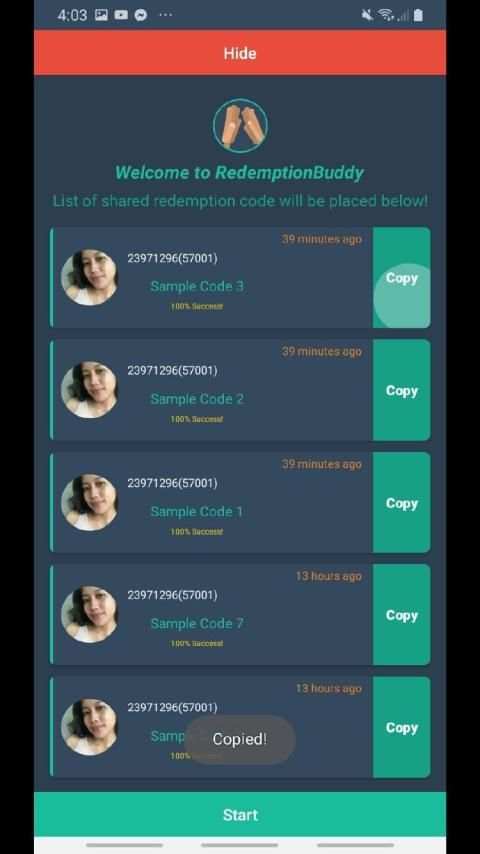 RedemptionBud for Mobile Legends स्क्रीनशॉट 2