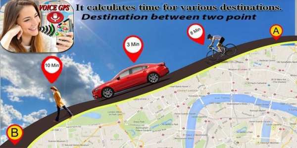 Voice GPS Driving Directions, GPS Route Navigation स्क्रीनशॉट 1