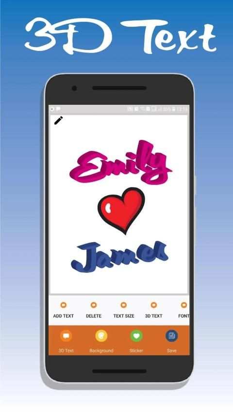 3D Text Maker - 3D Text On Pictures स्क्रीनशॉट 4