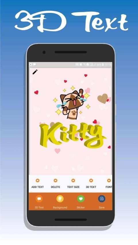 3D Text Maker - 3D Text On Pictures स्क्रीनशॉट 3