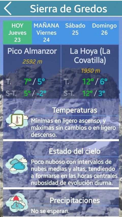 El Tiempo en la Montaña screenshot 2