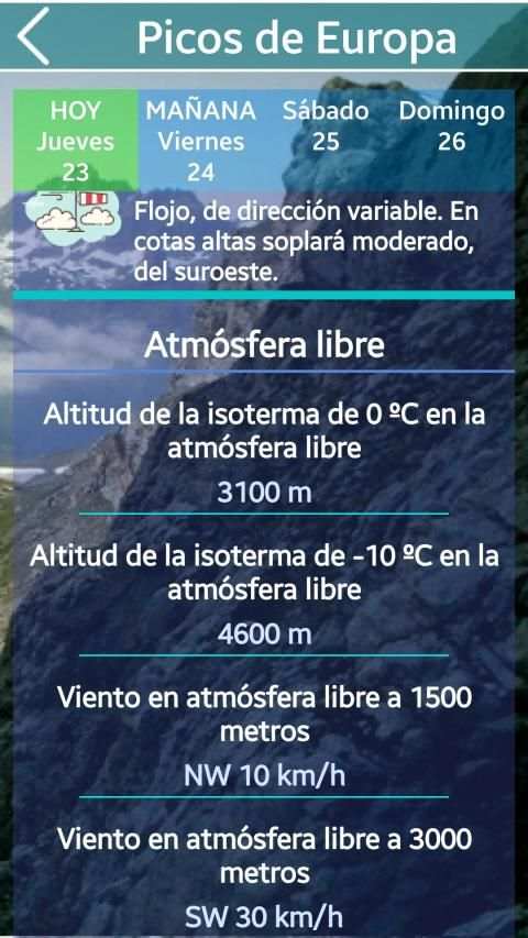 El Tiempo en la Montaña screenshot 4