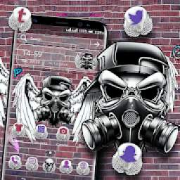 Skull Graffiti Launcher Theme