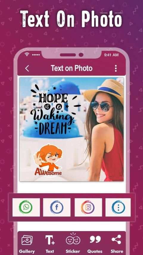 Text on Photo - Quote Maker screenshot 1