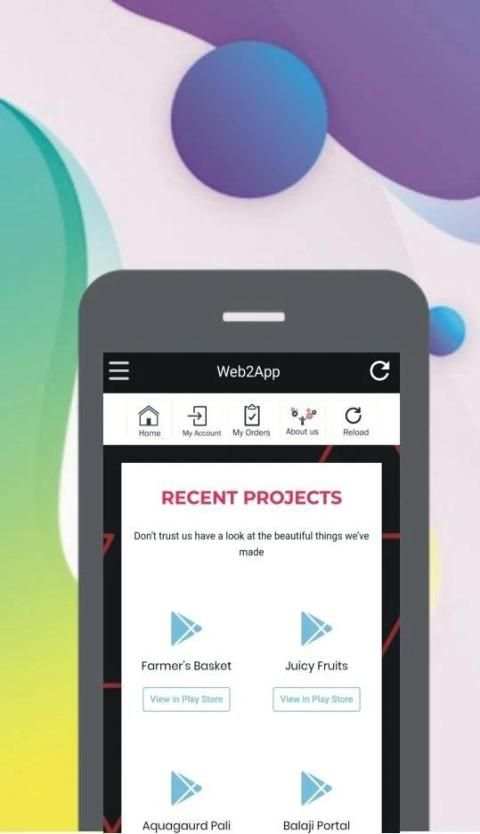 Website to Mobile app - Web to app Web2app स्क्रीनशॉट 1
