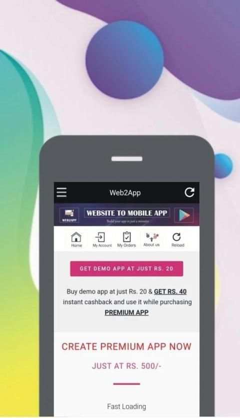 Website to Mobile app - Web to app Web2app स्क्रीनशॉट 5