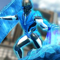 Ice Hero Flying Robot Games: Hero Transform Robot
