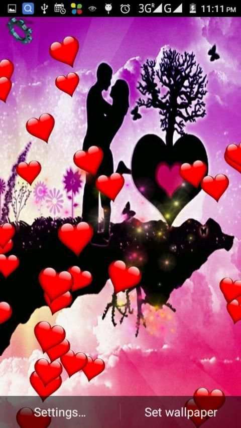 Couple Love Live Wallpaper स्क्रीनशॉट 1