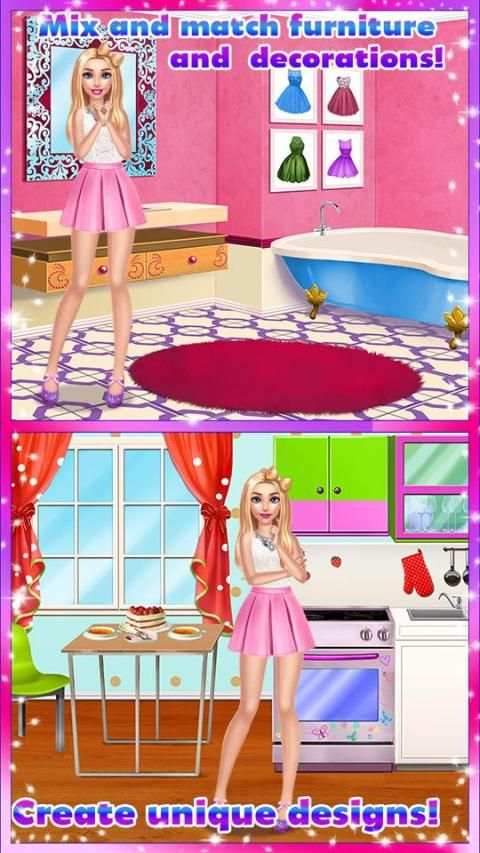 * Girly House Decorating Game 3 تصوير الشاشة