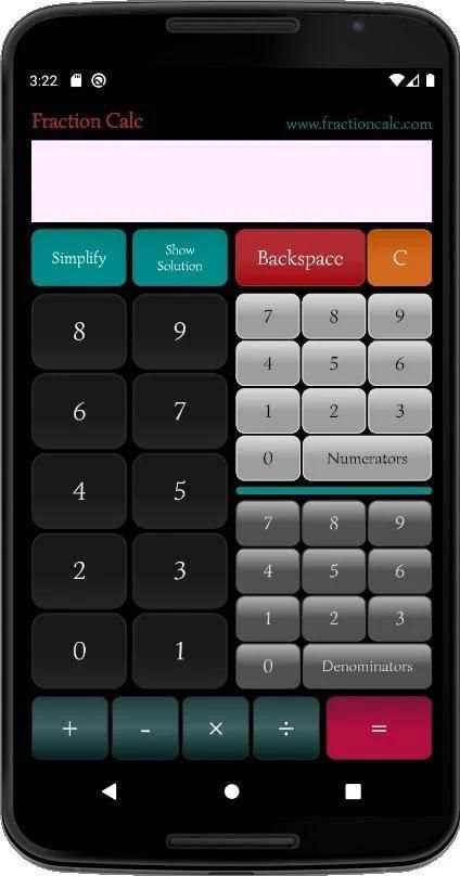 Fraction Calc - Mixed Fraction Calculator screenshot 1