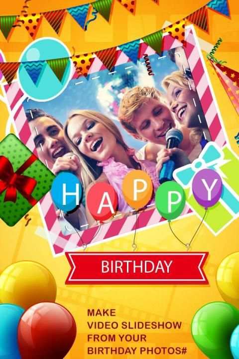 Happy Birthday Video Maker स्क्रीनशॉट 4